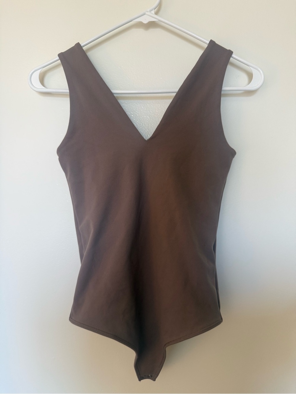 Abercrombie & Fitch Soft A&F Collection Brown V-Neck Bodysuit XS